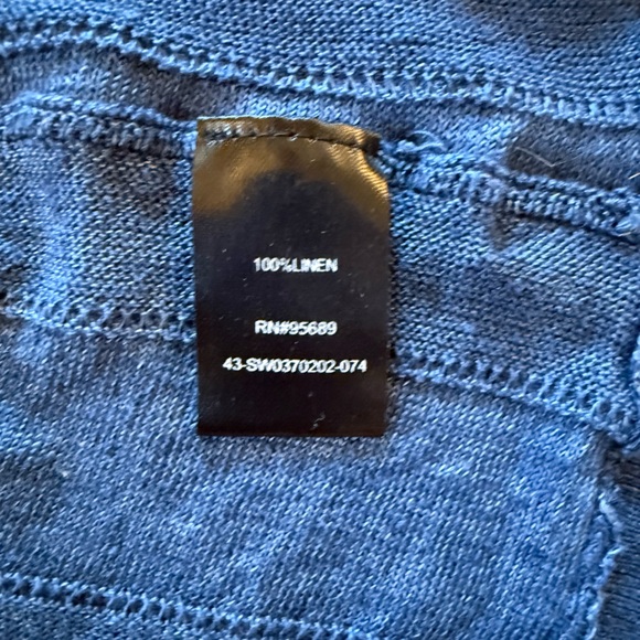 Todd Snyder Blue Knit Garment 100% Linen - Picture 4 of 8